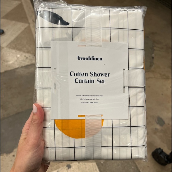 NWT Brooklinen Cotton shower curtain set - Picture 4 of 4